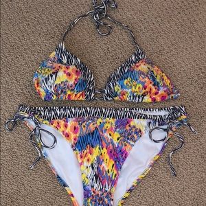 Multicolor String Bikini Set